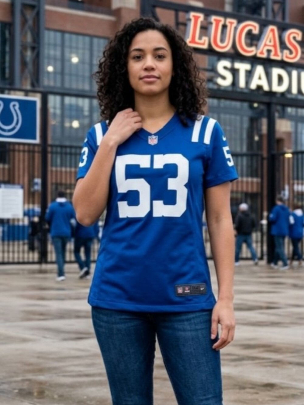 150. NWT NFL Indianapolis Colts Women's #53 Jersey - Shaquille (Darius) Leonard